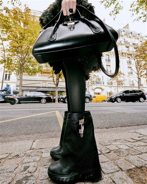 givenchy padlock boot|givenchy shark lock biker boots.